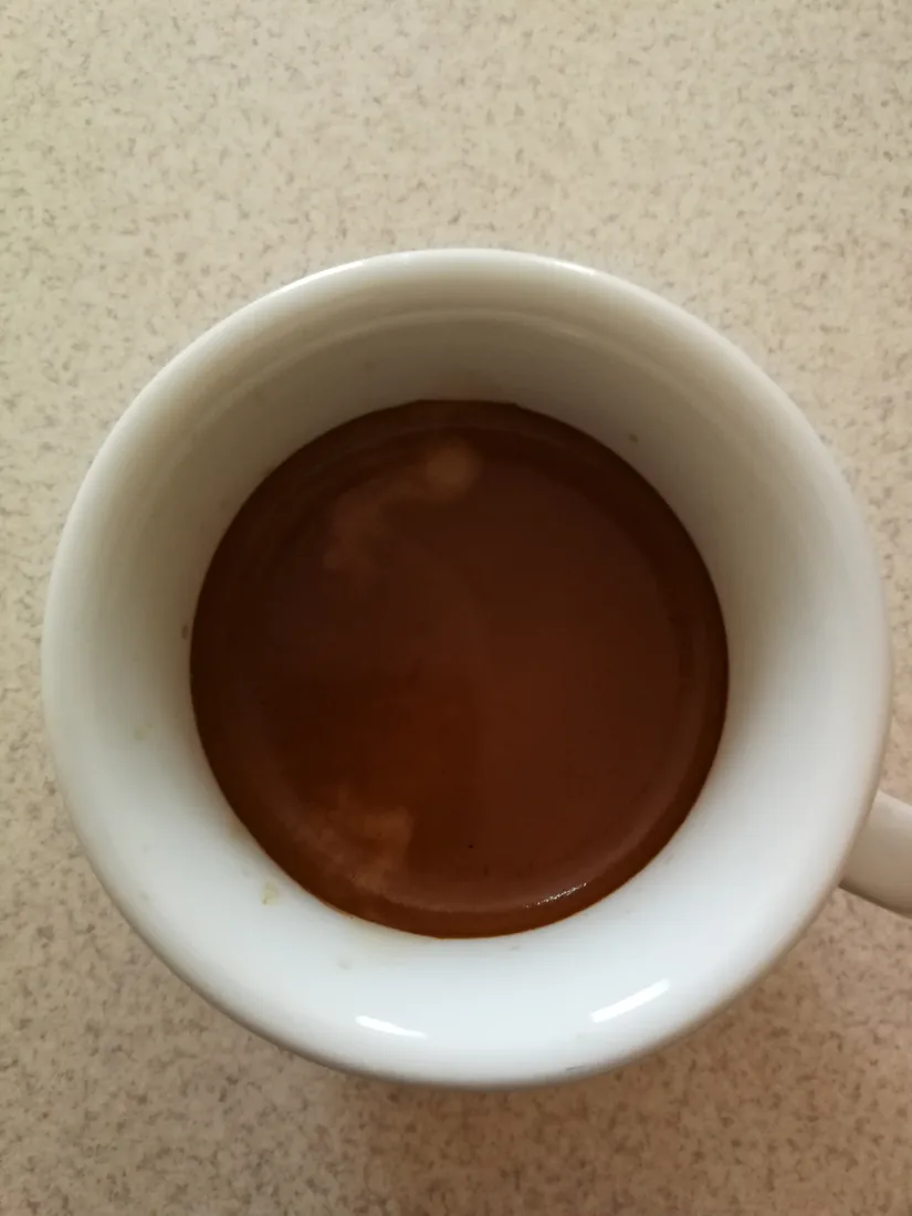 Filiżanka espresso widziana z góry